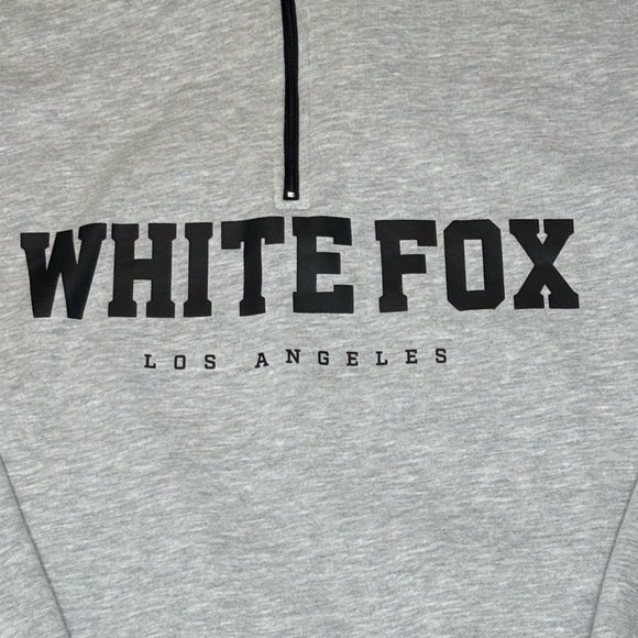 WHITEFOX Los Angeles Gray Half-Zip Sweatshirt - Picture 5 of 16